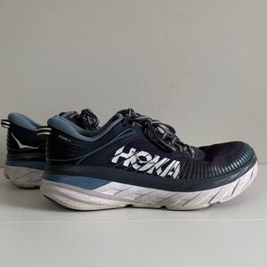 Hoka One One Bondi 7 Men’s 8 / Women’s 9.5 Running Shoes Blue Gray